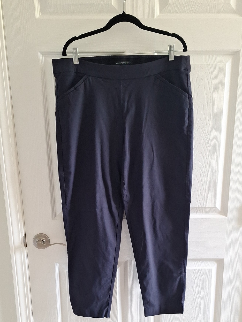 Counterparts Navy Cropped Pull-On Dress Pants